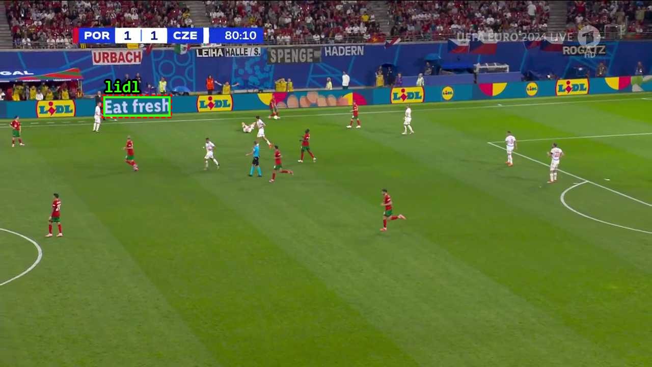 Sponsorship exposure of Lidl on a stadium LED-board during the UEFA EURO 2024